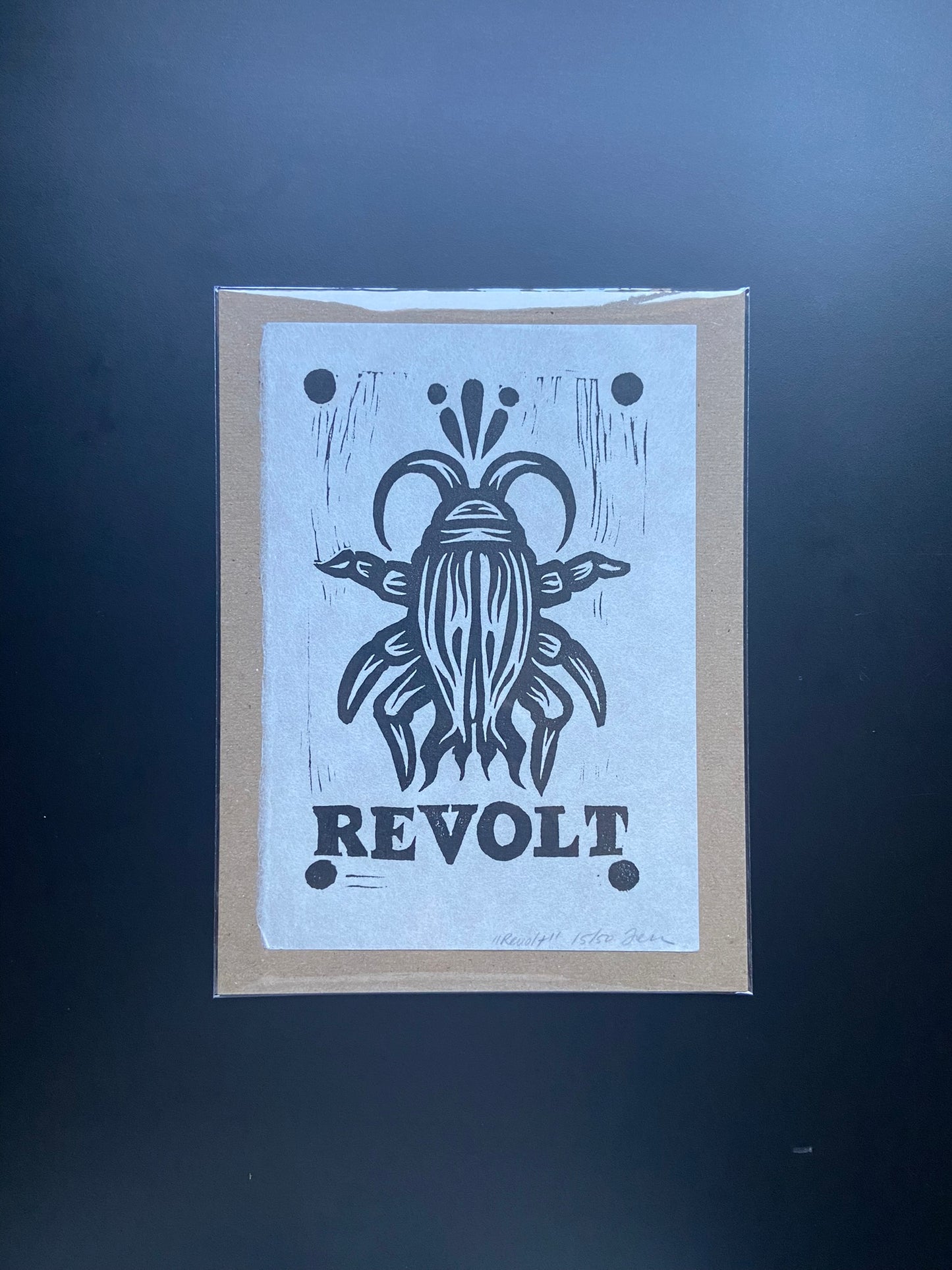Revolt - Lino Print