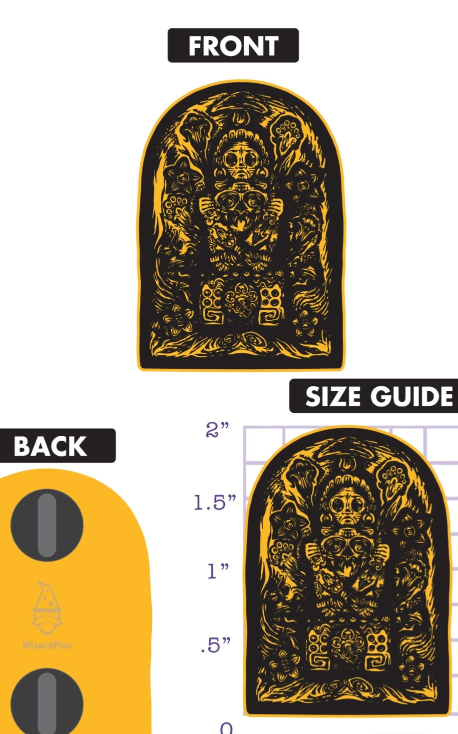 “Xochipilli” enamel pin box
