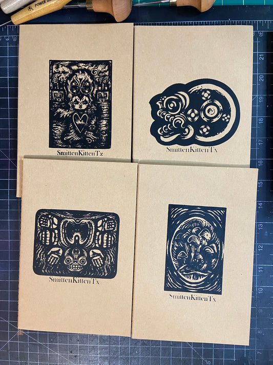 Screen Printed Sketchbooks Set of 4