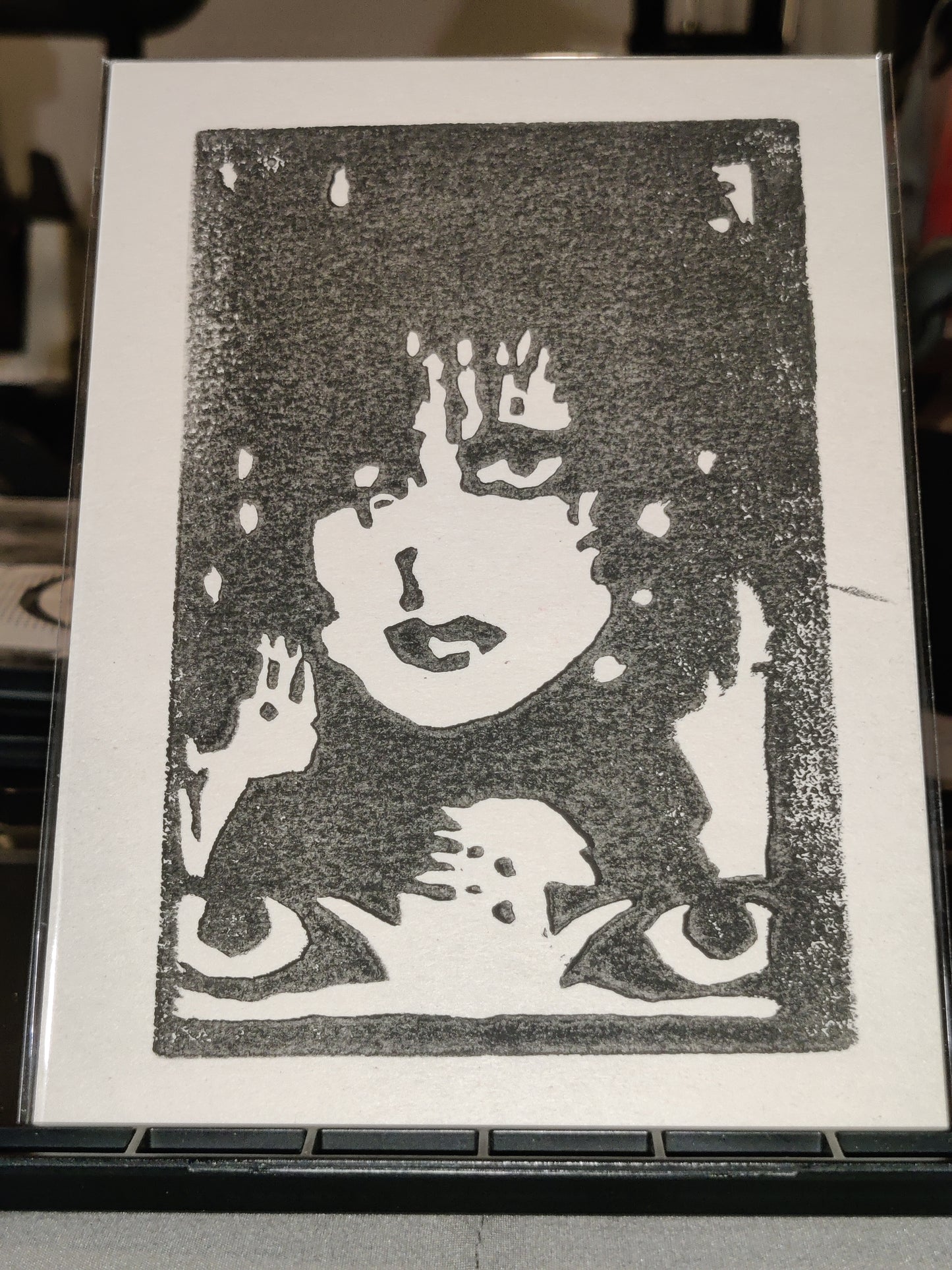 Banshee - Lino print