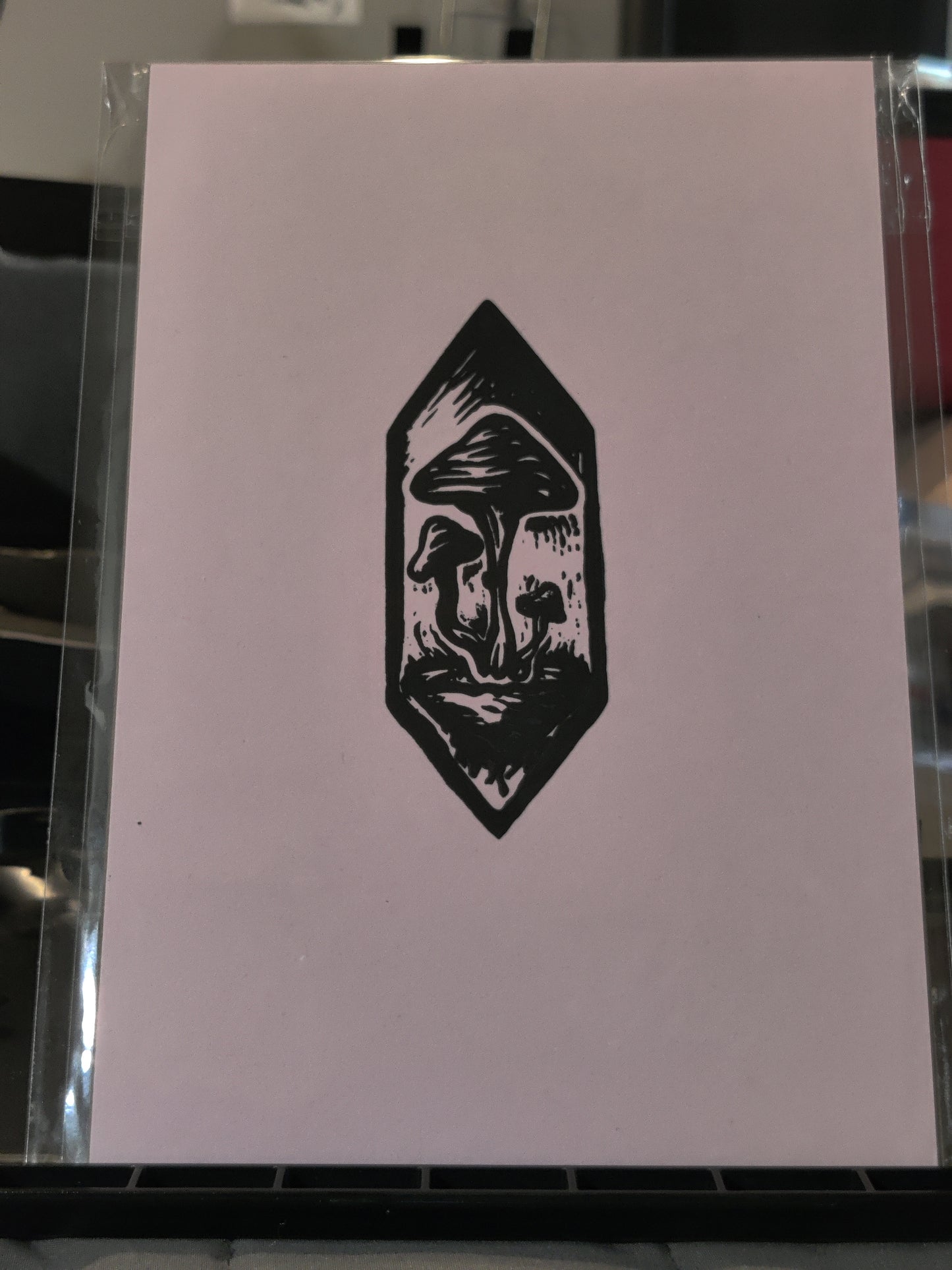 Mushroom crystal - screen print