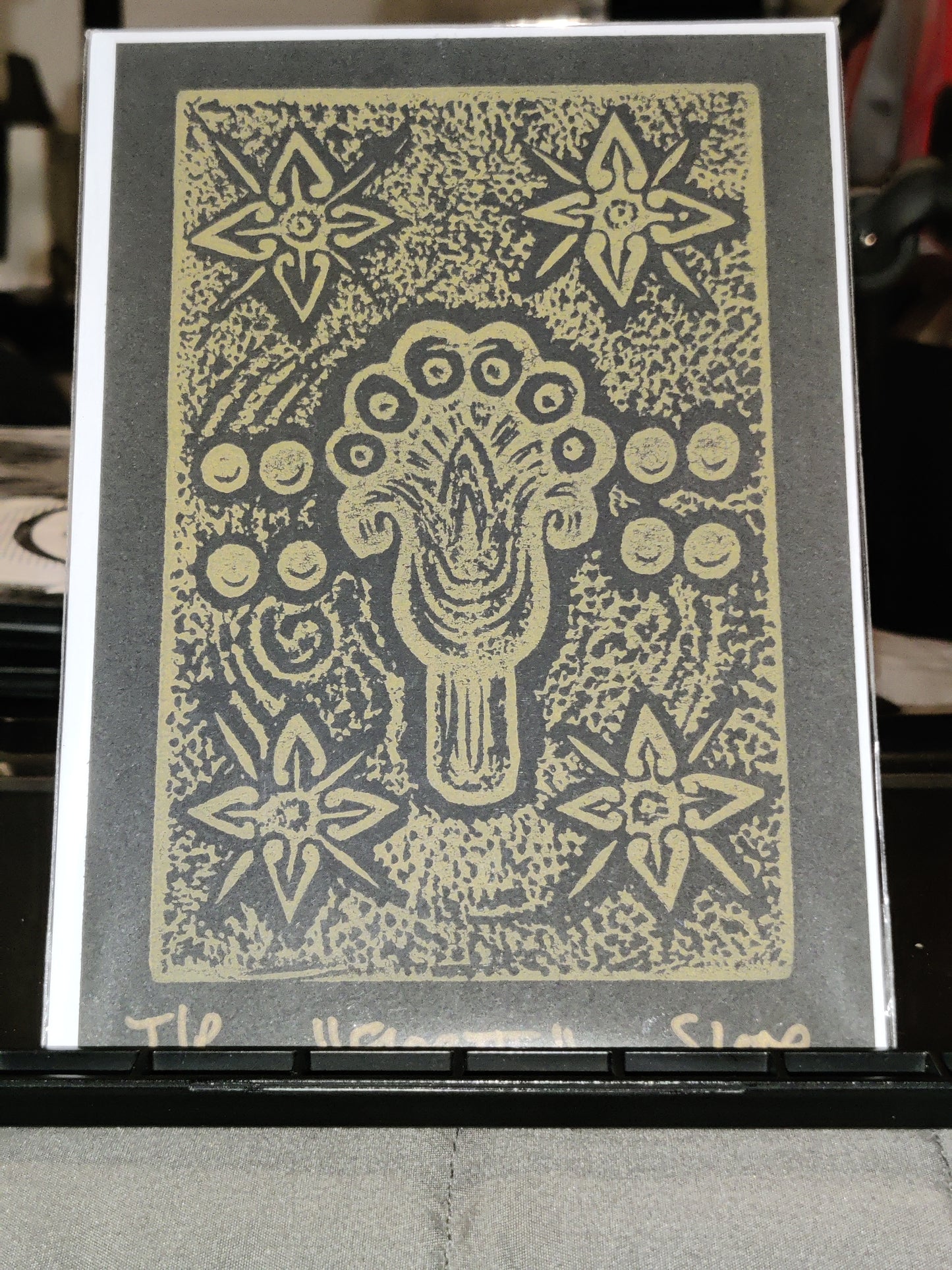 Flowers #3 - Lino print