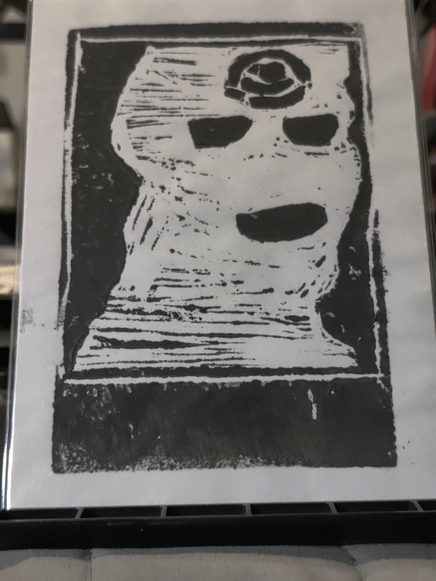 Sleep - linoprint