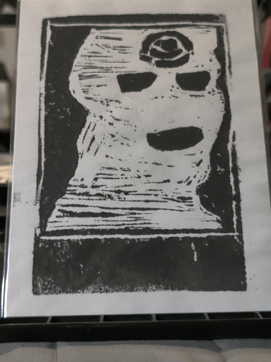 Sleep - linoprint
