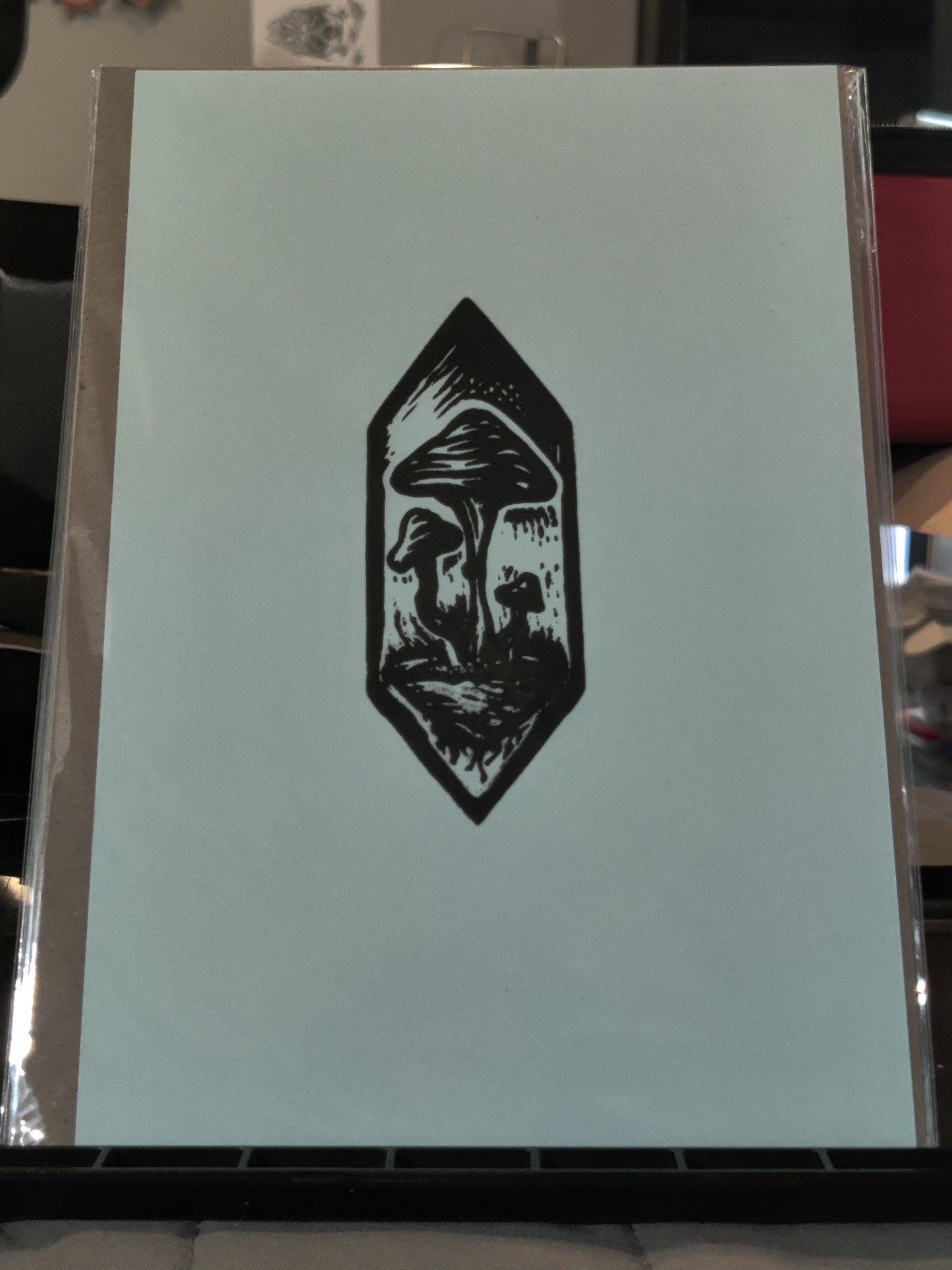 Mushroom crystal - screen print