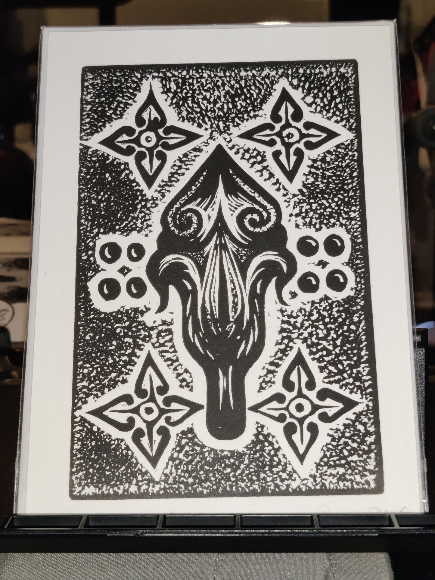 Flowers #2 - Linoprint