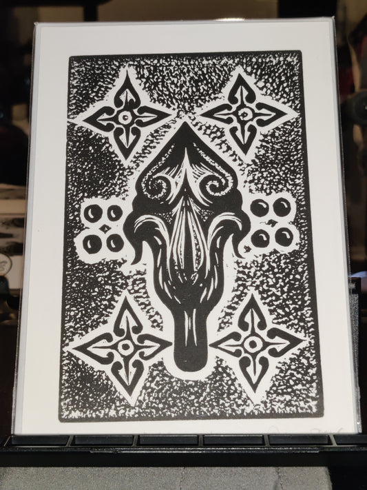 Flowers #2 - Linoprint