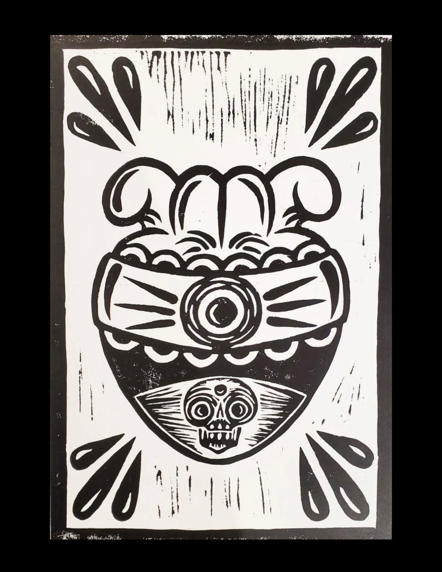Yollotl - Lino Print