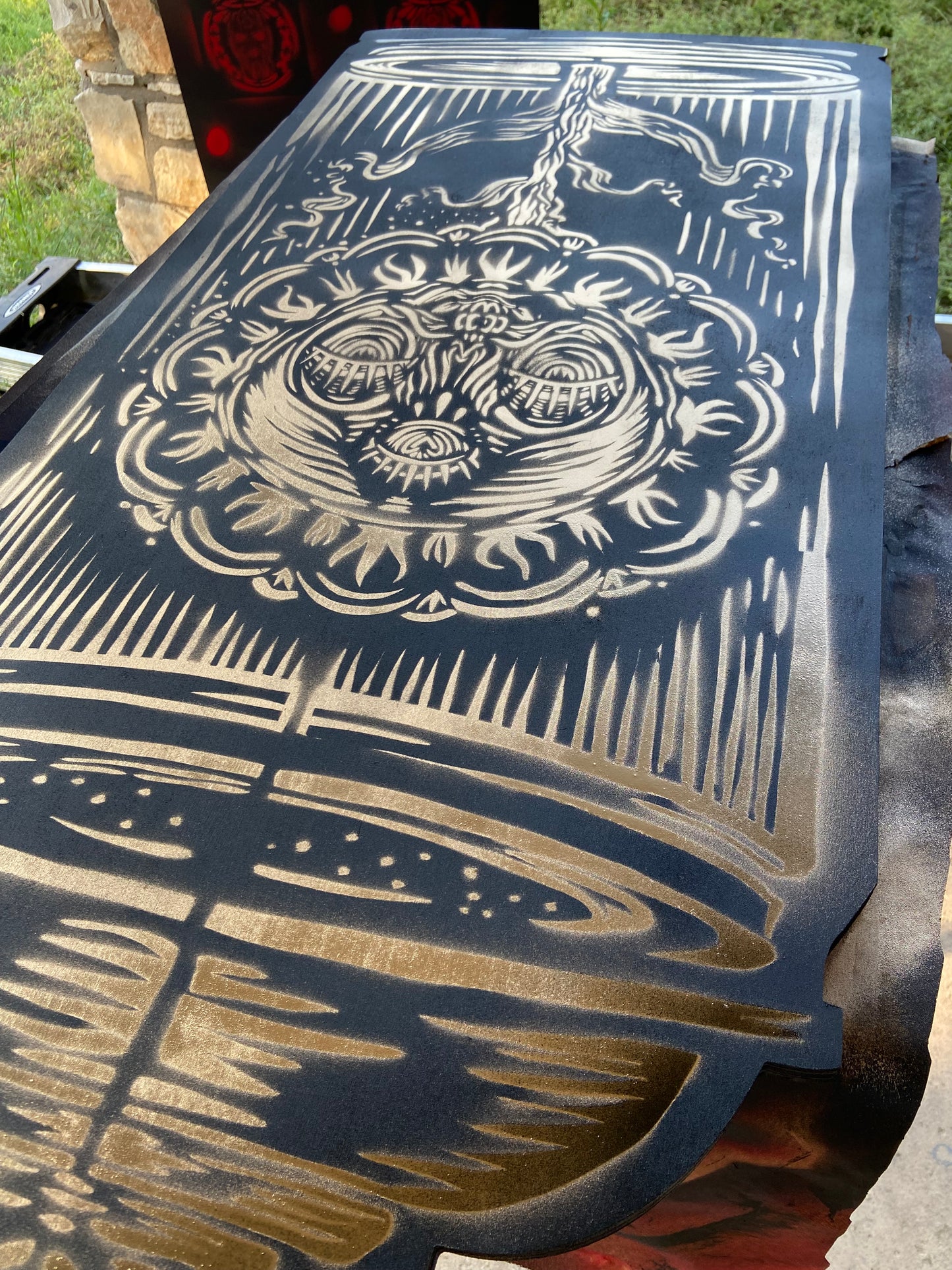 Woodcut "Inside the Can"