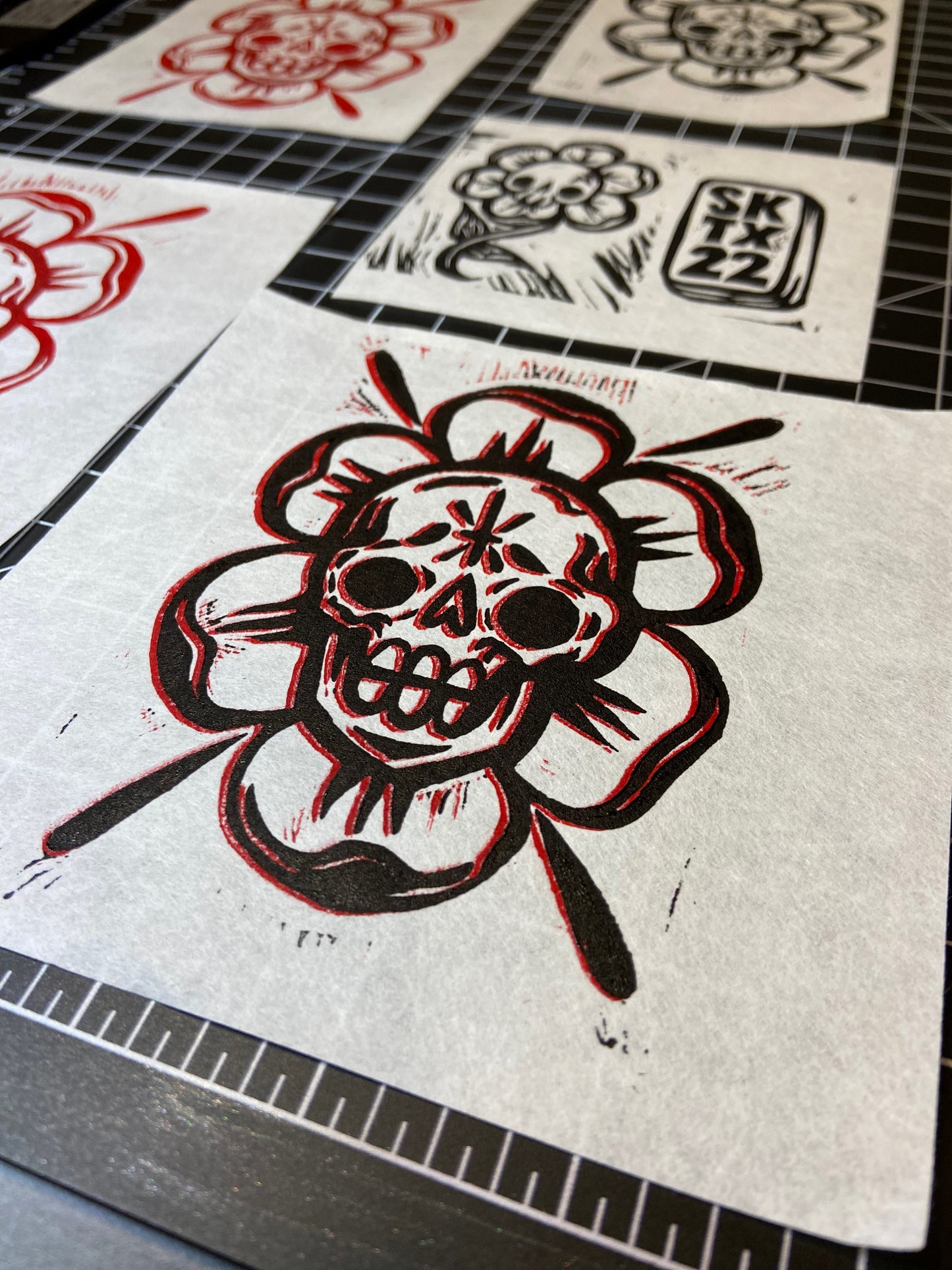 Death Spell - Lino Print - Single Color